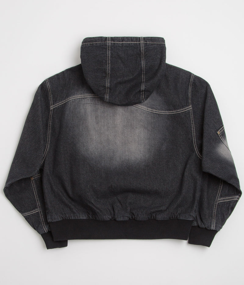 Dime Hooded Utility Jacket in Sandblasted Black