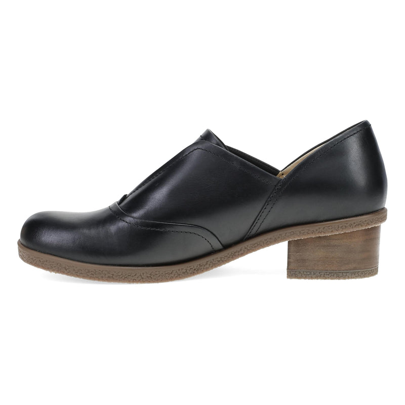 Side image of Dru Black Leather