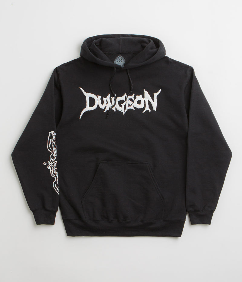 Dungeon Chain Logo Hoodie in Black and White