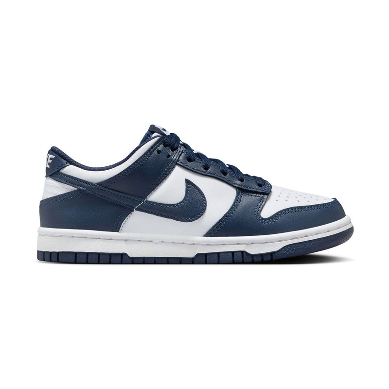 Dunk Low 'White Midnight Navy' Big Kids' Shoes