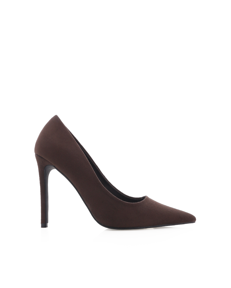 EMERIC - DARK CACAO SUEDE-PUMPS-Billini-Billini
