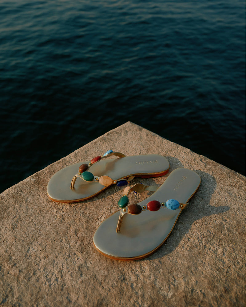 FARASHA - GOLD METALLIC MULTI-Sandals-Billini-Billini