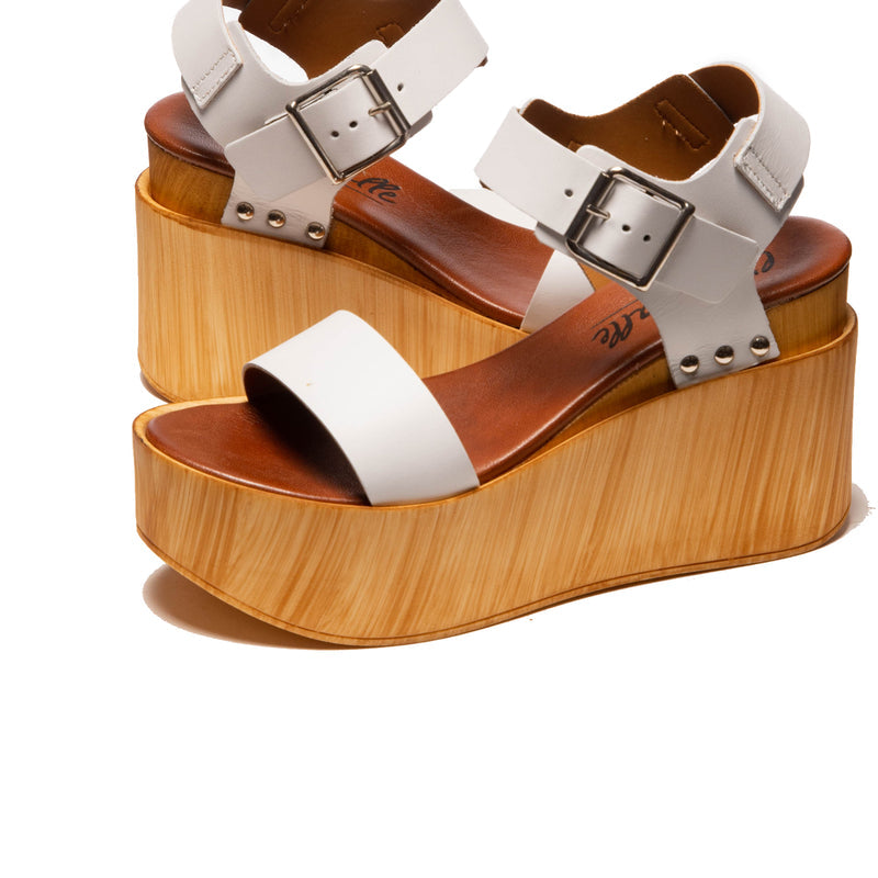 Fleur White Leather (6571945427024)