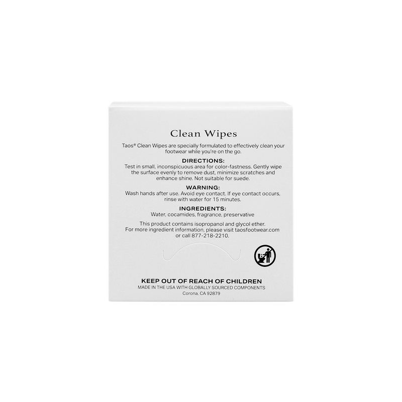 Side angle image of Taos Footwear Footwear Wipes _ Size _