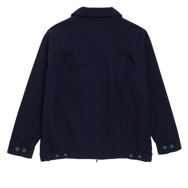 Fucking Awesome Double Zip Long Sleeve Work Shirt - Dark Blue