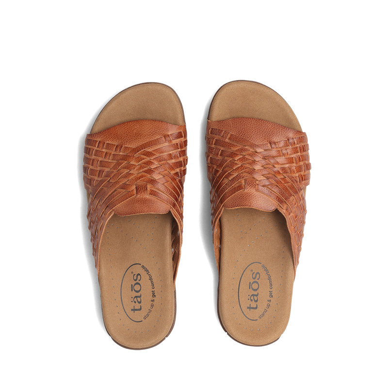 Top down image of Taos Footwear Guru Honey Size 6