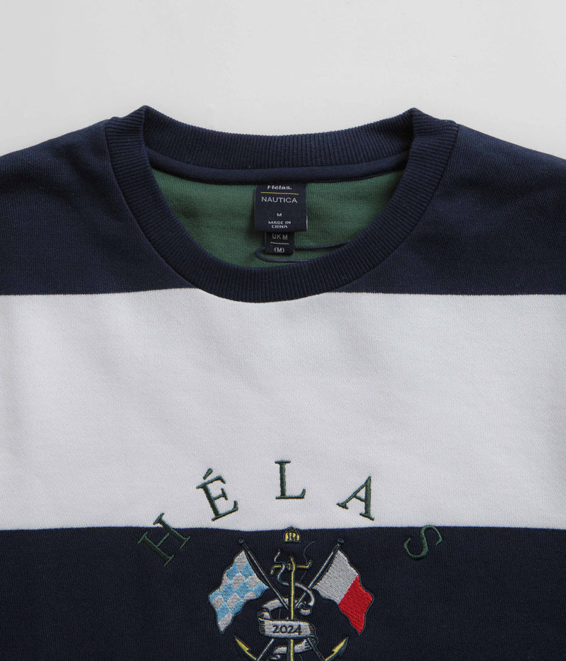 Helas x Nautica Crewneck Sweatshirt in Navy and White