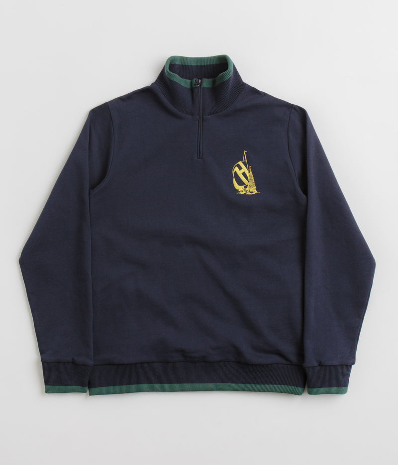 Helas x Nautica Quarter Zip Sweatshirt in Navy