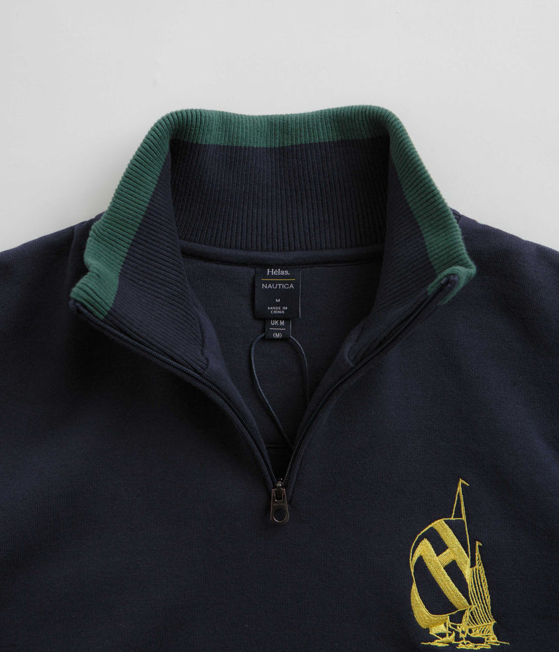 Helas x Nautica Quarter Zip Sweatshirt in Navy