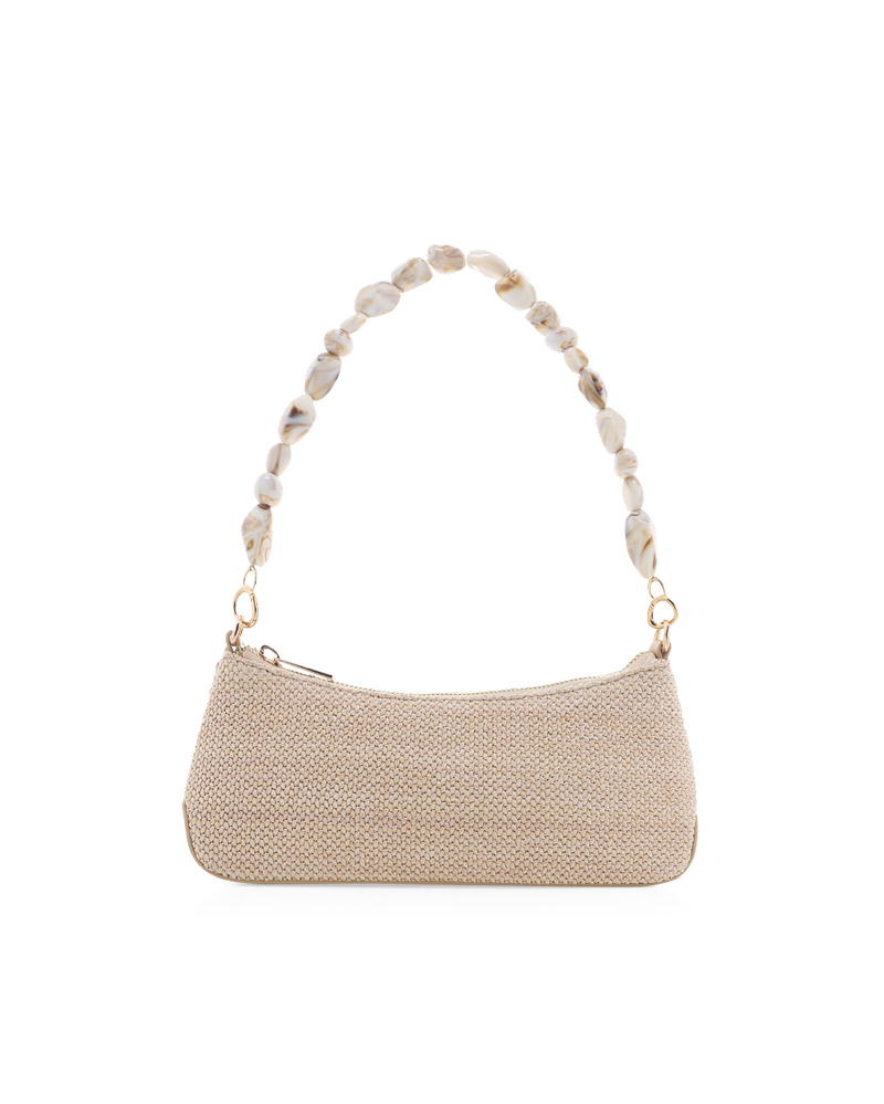 JAMIE SHOULDER BAG - NATURAL RAFFIA-BONE-Handbags-Billini-Billini
