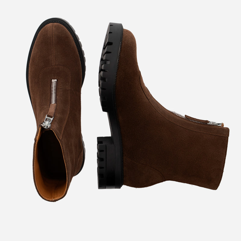 Jenna Zip Up Boots - Women’s Water-Repellent Suede