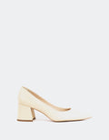 L'INTERVALLE Josephine Women's Shoe Mid Heel Pumps Nude Leather