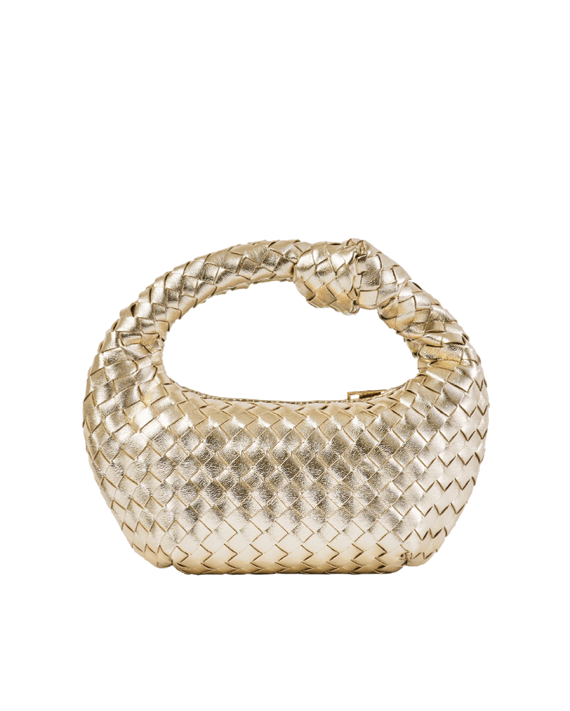KERI HANDLE BAG - GOLD METALLIC-Handbags-Billini-Billini