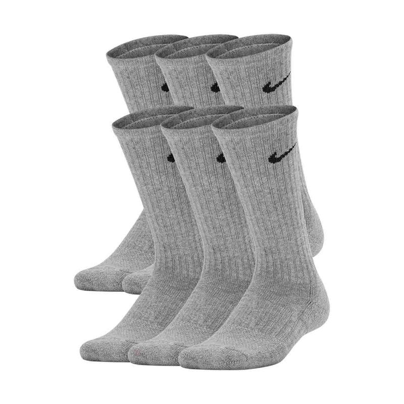 Kids' Performance Cushioned Crew Training Socks (6 Pair)