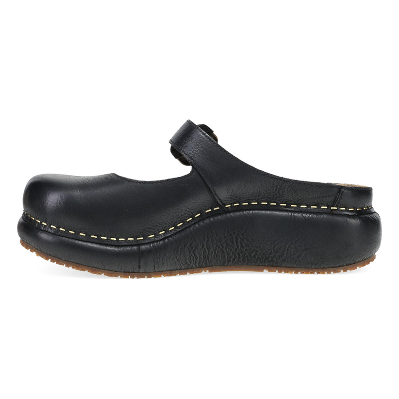 Side image of Kimberly Clog Black Leather