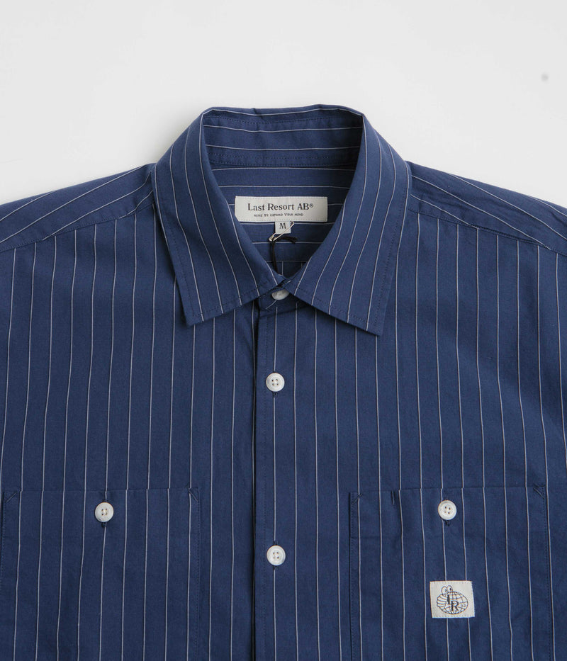 Last Resort AB SS-SM001 Short Sleeve Shirt in Blueprint