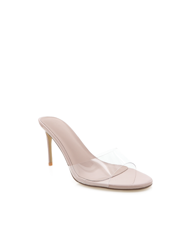 LETITIA - CLEAR-NUDE PATENT-Heels-Billini-Billini