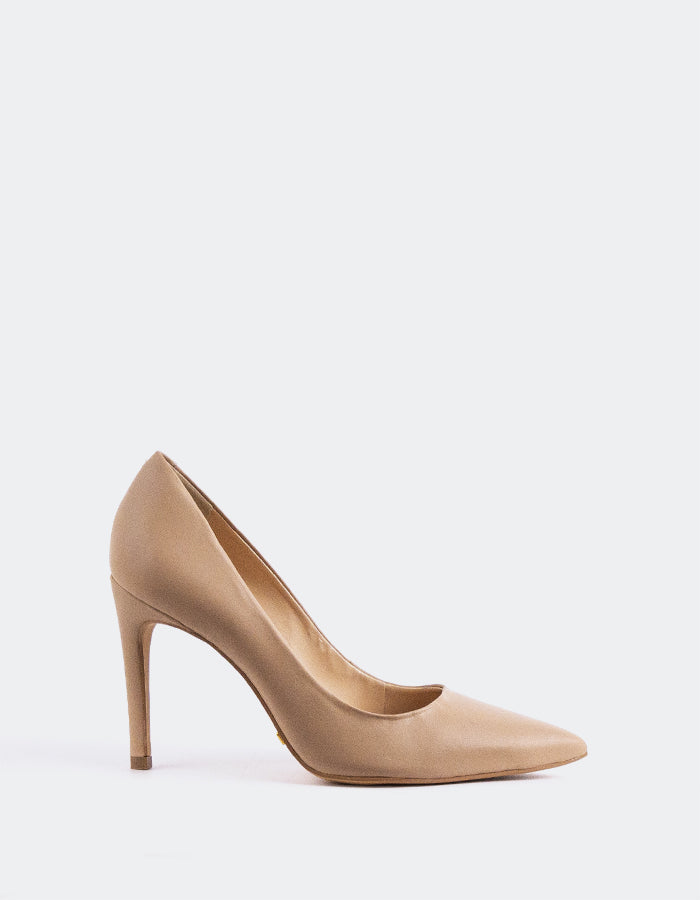 Chic Low Heel Pump
Designed for effortless elegance, this low heel pump offers the perfect balance of style and comfort. Its understated silhouette makes it ideal for both professional and casual settings, while the modest heel provides all-day wearability without compromising on sophistication. A go-to option for polished, everyday wear.

Detail(s):&nbsp;

Pointy Toe
3.75” Straight Stiletto Heel
We recommend sizing up, as this item runs small.

Material(s):&nbsp;

Genuine Leather Upper&nbsp;
Padded Leather