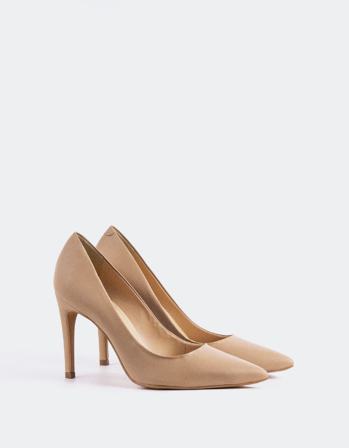Chic Low Heel Pump
Designed for effortless elegance, this low heel pump offers the perfect balance of style and comfort. Its understated silhouette makes it ideal for both professional and casual settings, while the modest heel provides all-day wearability without compromising on sophistication. A go-to option for polished, everyday wear.

Detail(s):&nbsp;

Pointy Toe
3.75” Straight Stiletto Heel
We recommend sizing up, as this item runs small.

Material(s):&nbsp;

Genuine Leather Upper&nbsp;
Padded Leather
