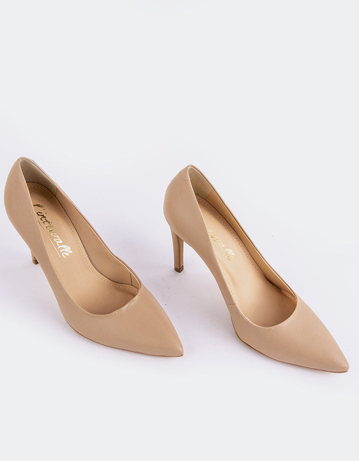 Chic Low Heel Pump
Designed for effortless elegance, this low heel pump offers the perfect balance of style and comfort. Its understated silhouette makes it ideal for both professional and casual settings, while the modest heel provides all-day wearability without compromising on sophistication. A go-to option for polished, everyday wear.

Detail(s):&nbsp;

Pointy Toe
3.75” Straight Stiletto Heel
We recommend sizing up, as this item runs small.

Material(s):&nbsp;

Genuine Leather Upper&nbsp;
Padded Leather