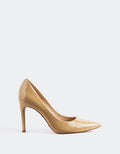 Chic Low Heel Pump
Designed for effortless elegance, this low heel pump offers the perfect balance of style and comfort. Its understated silhouette makes it ideal for both professional and casual settings, while the modest heel provides all-day wearability without compromising on sophistication. A go-to option for polished, everyday wear.

Detail(s):&nbsp;

Pointy Toe
3.75” Straight Stiletto Heel
We recommend sizing up, as this item runs small.

Material(s):&nbsp;

Patent Leather Upper&nbsp;
Padded Leather