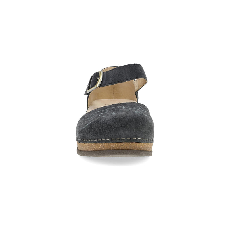 Toe image of Mae Charcoal Embroidered Suede