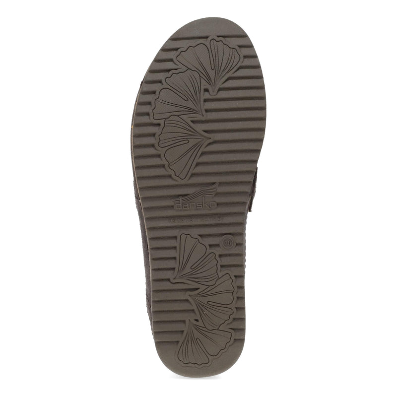 Bottom image of Maggy Clog Chocolate Leather
