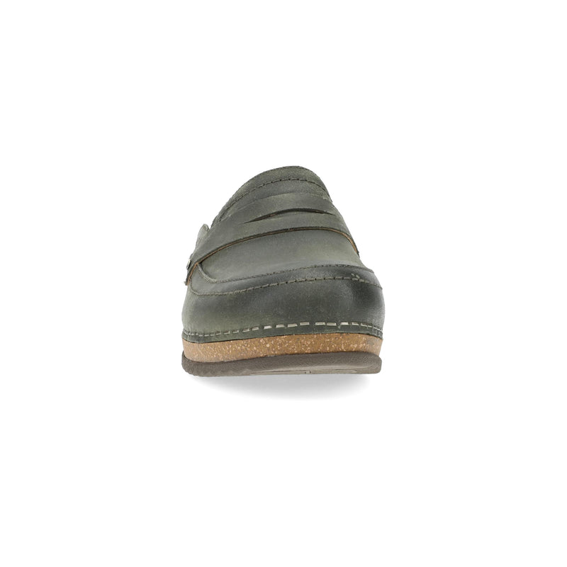 Toe image of Maggy Clog Olive Leather