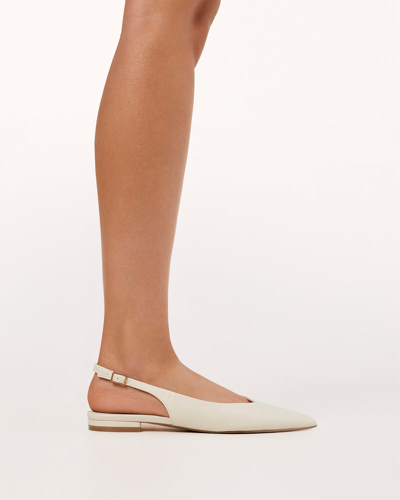 MALANI - BONE SAFFIANO SHINE-Flats-Billini-Billini