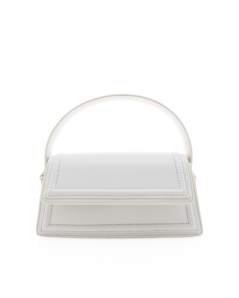 MARBLE HANDLE BAG - WHITE-Handbags-Billini-Billini