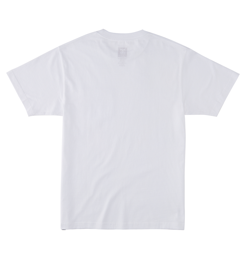 The Men's DC Star Pocket Tee by DC Shoes is shown from the back on a light gray background. Made from soft cotton with a relaxed fit, this t-shirt has no visible designs or logos.