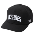 The Men's Semi-Pro Snapback by DC Shoes features a black design with bold white DCSHOES embroidery on the front, the number 94 stitched on the side, and an adjustable fit for comfort.
