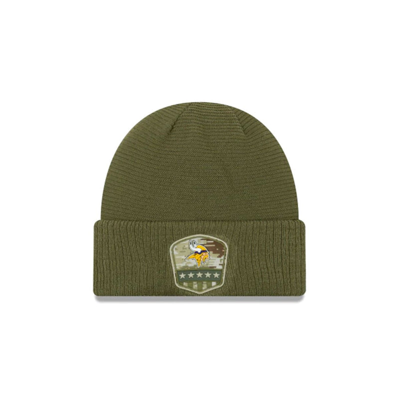 MINNESOTA VIKINGS SALUTE TO SERVICE CUFF KNIT GREEN/YELLOW