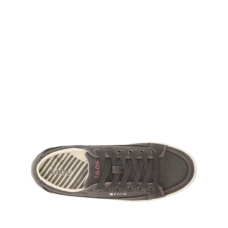Top down image of Taos Footwear Moc Star 2 Graphite Distressed Size 6.5