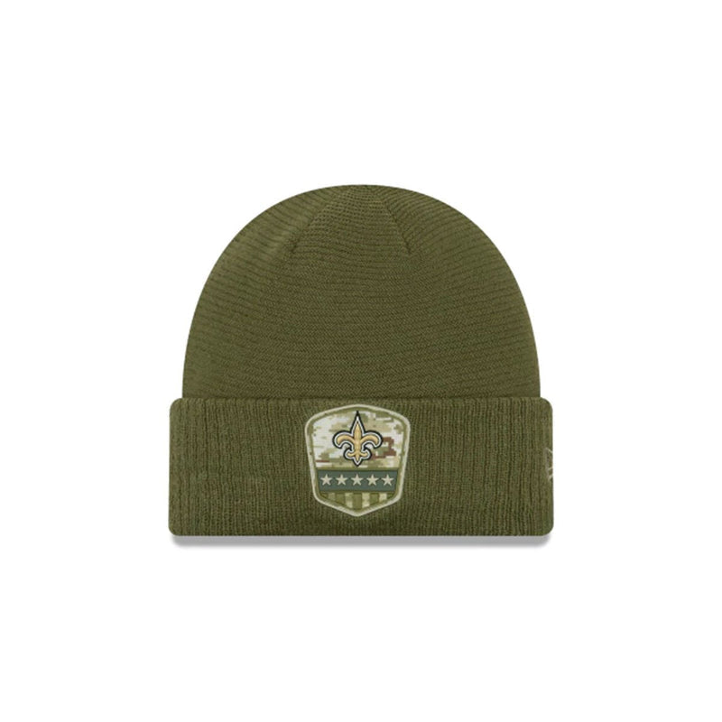 NEW ORLEANS SAINTS SALUTE TO SERVICE CUFF KNIT GREEN/GOLD