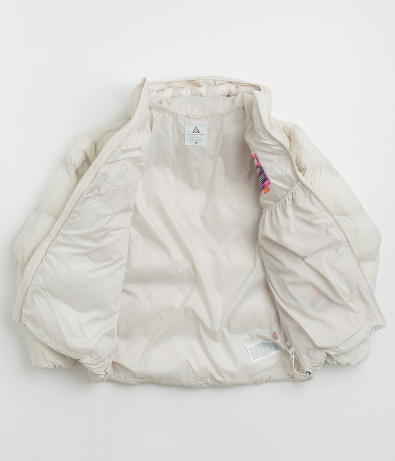 Nike ACG Lunar Lake Puffer Jacket in Light Orewood Brown and Summit White