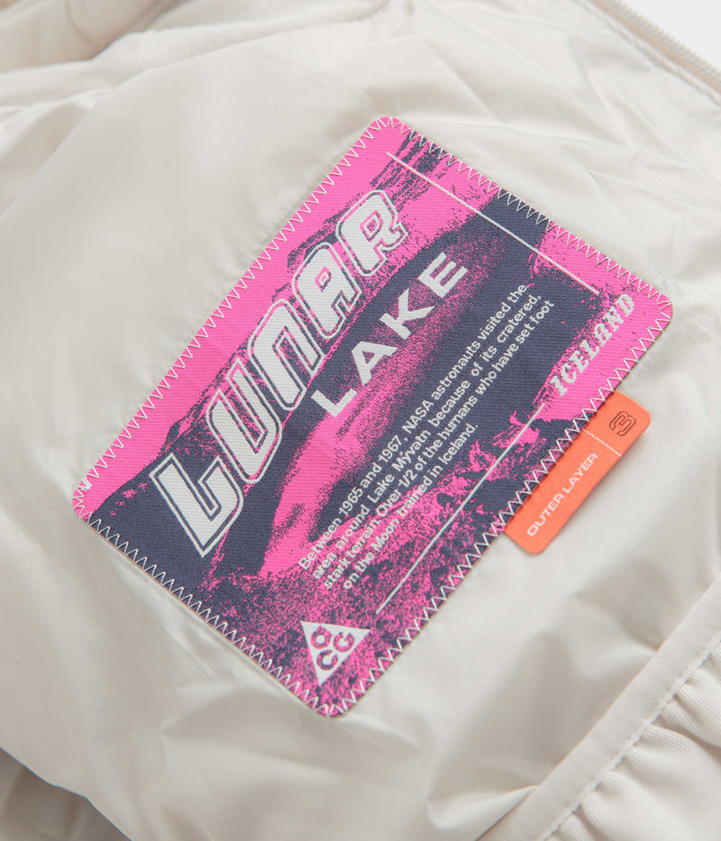 Nike ACG Lunar Lake Puffer Jacket in Light Orewood Brown and Summit White