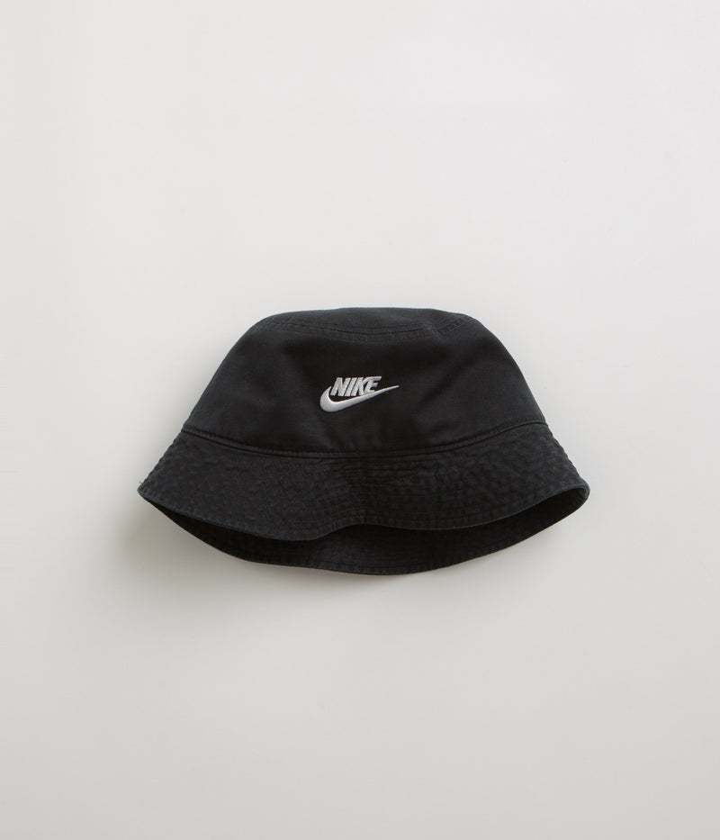 Nike Apex Futura Washed Bucket Hat in Black and White