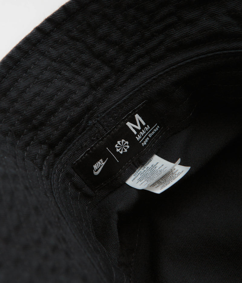 Nike Apex Futura Washed Bucket Hat in Black and White