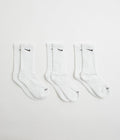 Nike Everyday Plus Cushioned Socks (3 Pack) in White and Black