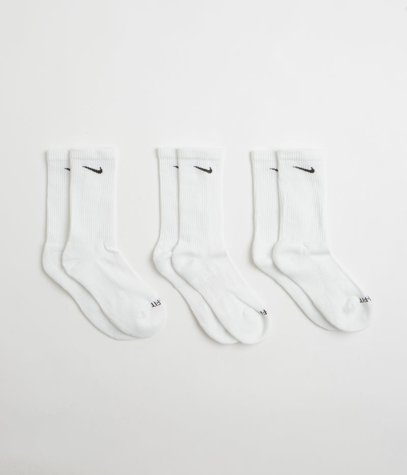 Nike Everyday Plus Cushioned Socks (3 Pack) in White and Black