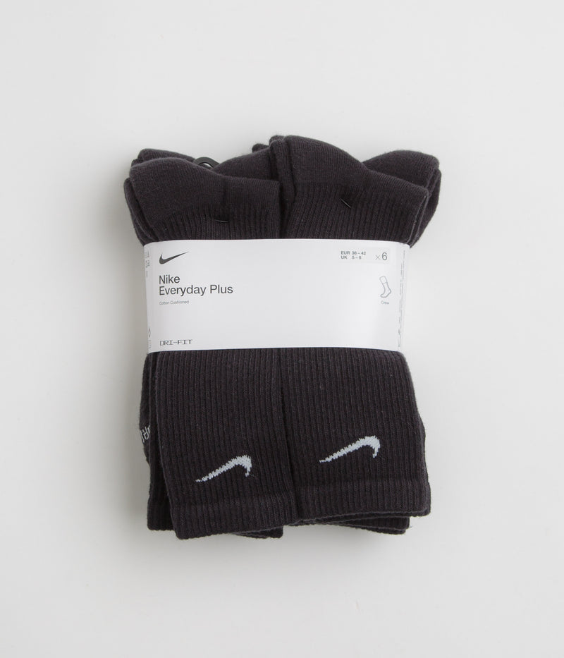 Nike Everyday Plus Cushioned Socks (6 Pack) in Black and White