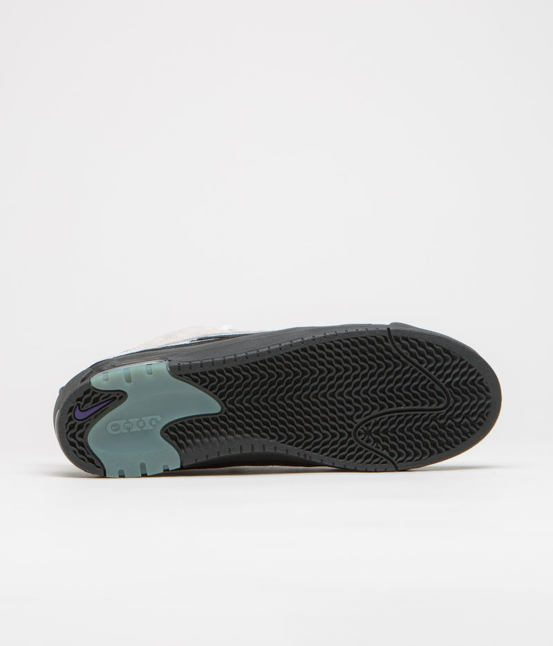 Nike SB Air Max Ishod Shoes in White and Black and Court Purple - Black