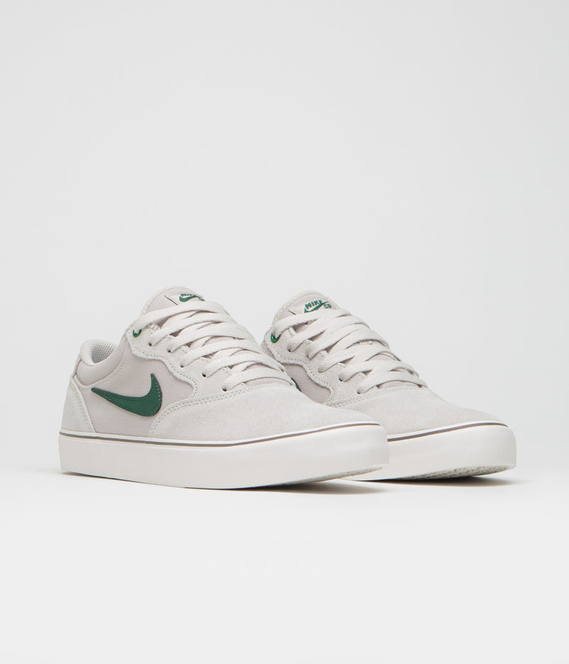 Nike SB Chron 2 Shoes in Light Orewood Brown and Fir and Phantom - Mink Brown