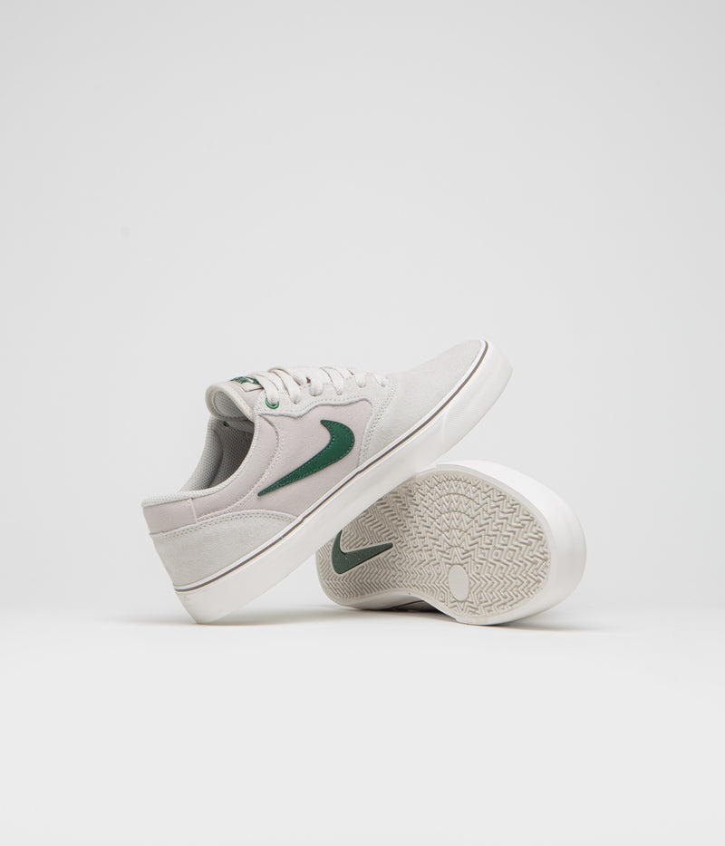 Nike SB Chron 2 Shoes in Light Orewood Brown and Fir and Phantom - Mink Brown