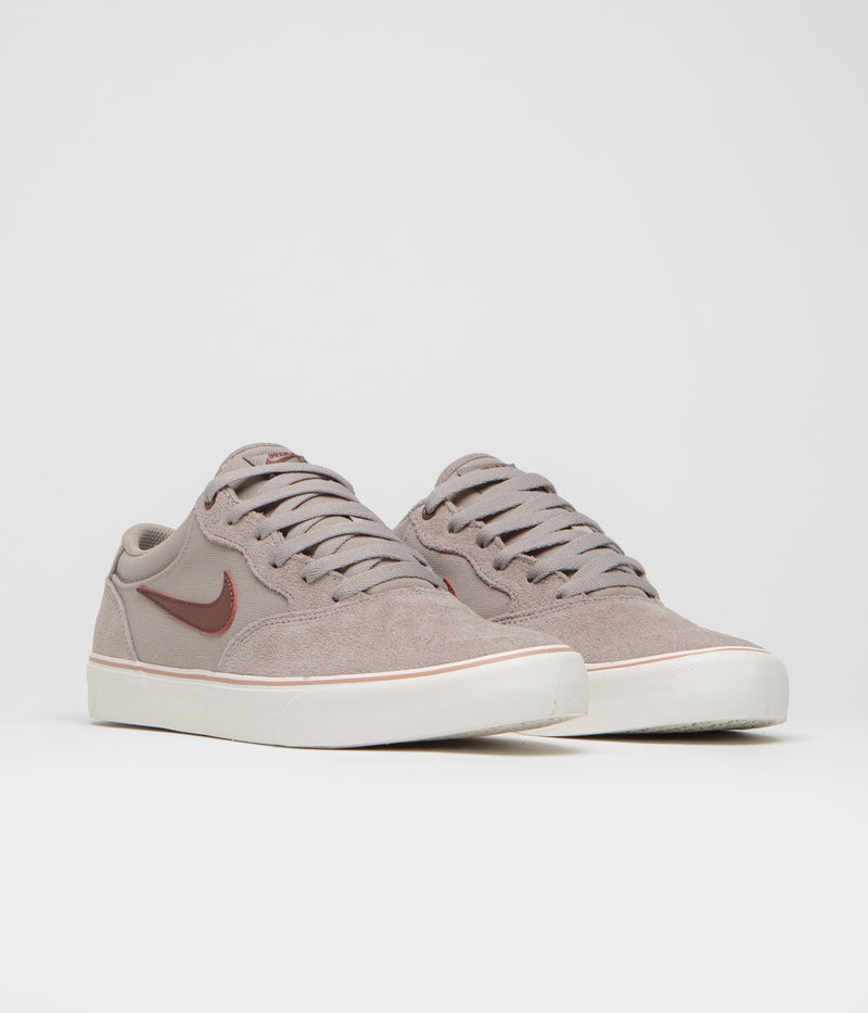 Nike SB Chron 2 Shoes in Malt and Red Sepia and Phantom - Particle Pink