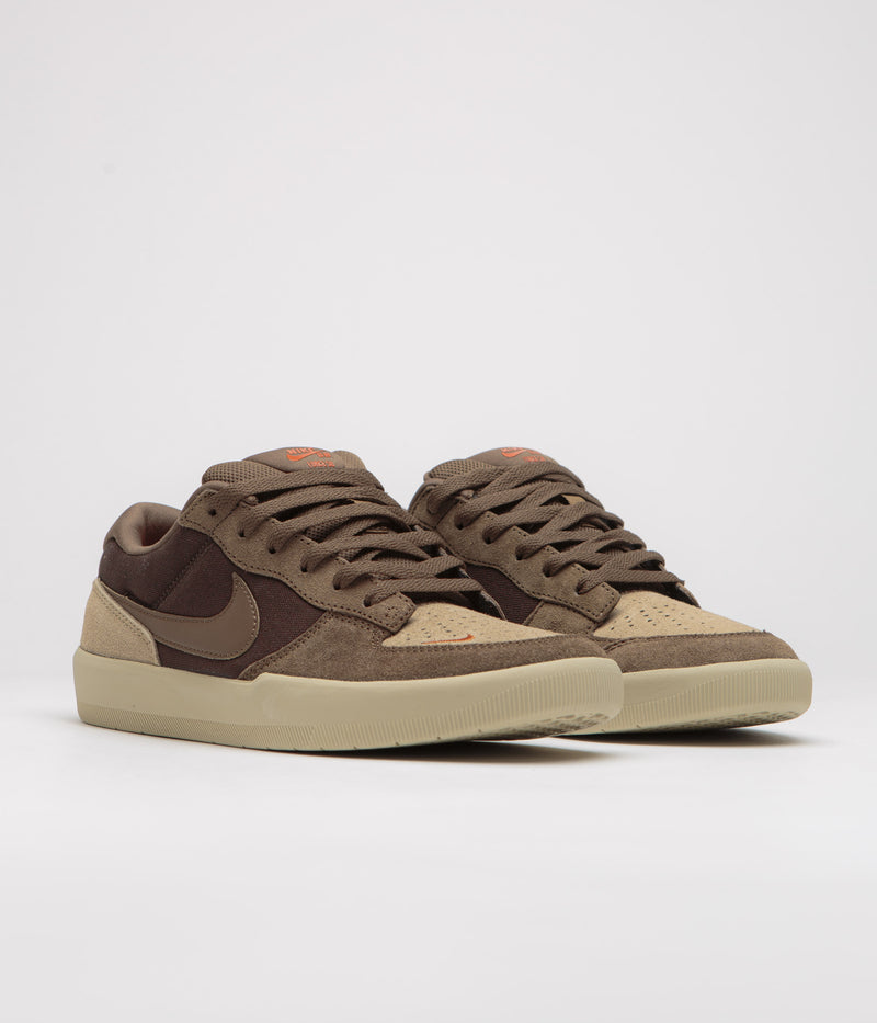 Nike SB Force 58 Shoes in Baroque Brown and Mosswood Brown
