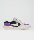 Nike SB Force 58 Shoes in Obsidian and Light Orewood Brown and Wild Grape