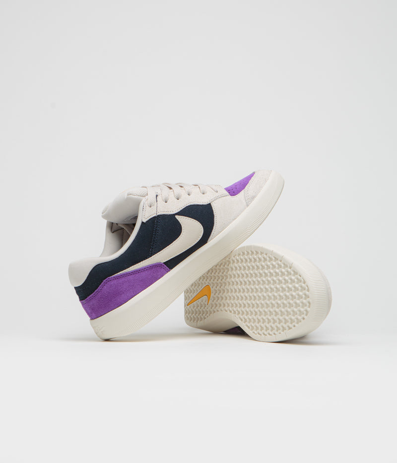 Nike SB Force 58 Shoes in Obsidian and Light Orewood Brown and Wild Grape