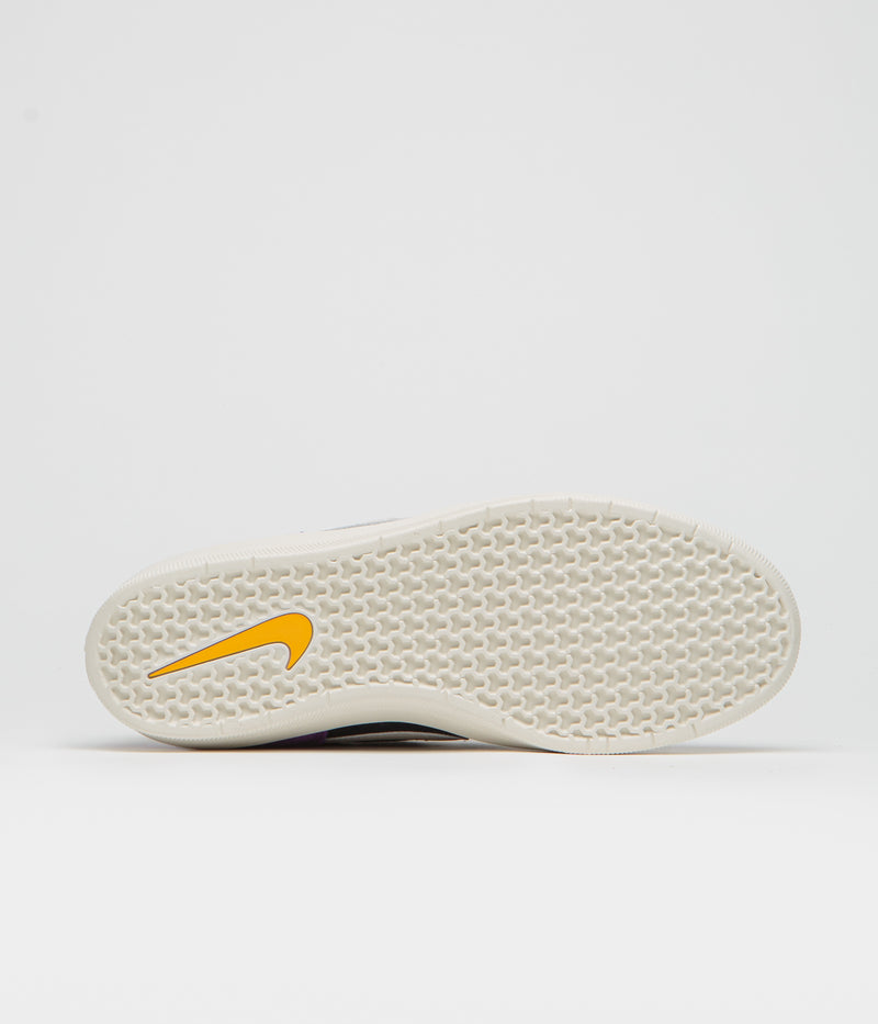 Nike SB Force 58 Shoes in Obsidian and Light Orewood Brown and Wild Grape